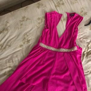 hot pink romper with tail <3